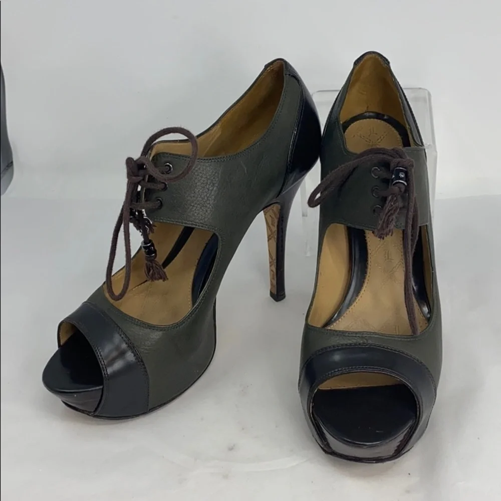 L.A.M.B.Gwen Stefani Sz 8.5 Peep Toe Platform Heel - Picture 4 of 10